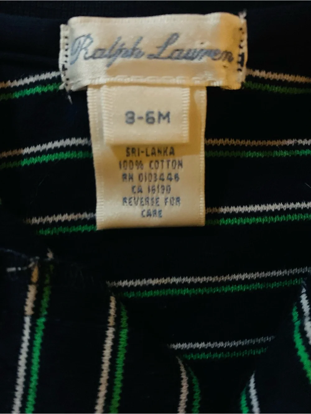 Baby Boy Summer Sets Tommy Hilfiger 6-9M Yellow & Ralph Lauren Navy Striped 3-6M